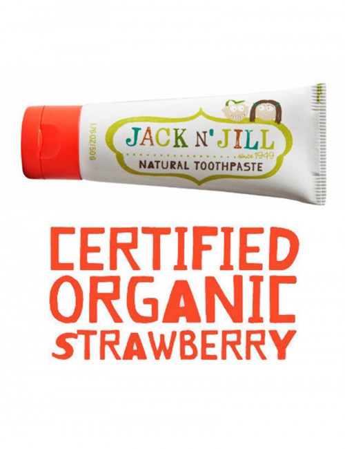 Pasta de dinti organica Jack n' Jill cu aroma de capsuni